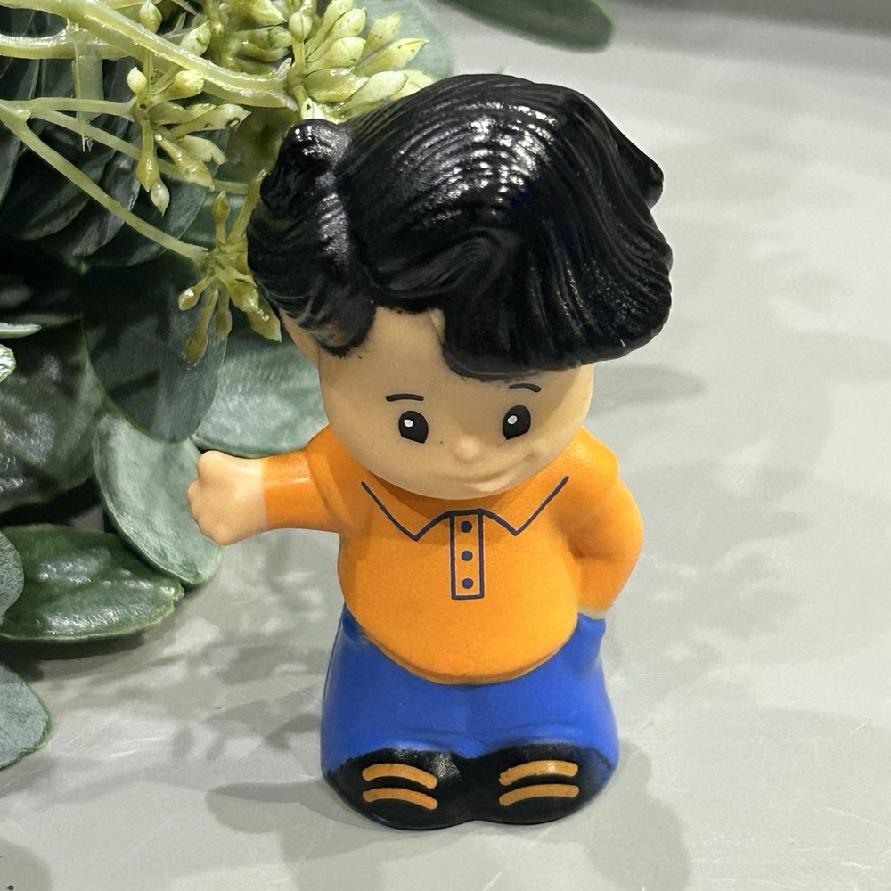 Fisher Price Little People Figure KOBY BOY Black Hair VILLAGE TOWN SCHOOL BUS